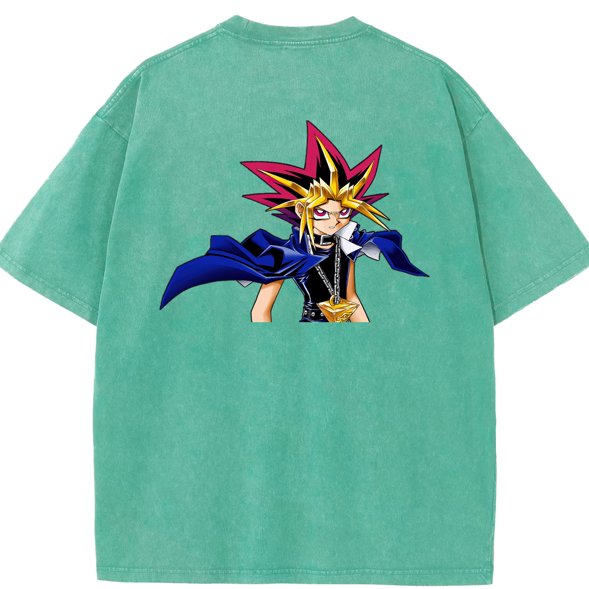 （画像用） 遊☆戯☆王 Yu-Gi-Oh! 綿100% ヴィンテージ風 半袖Tシャツ（背面プリント）